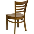 thumbnail image 5 of BizChair 2 Pack Ladder Back Cherry Wood Restaurant Chair, 5 of 8