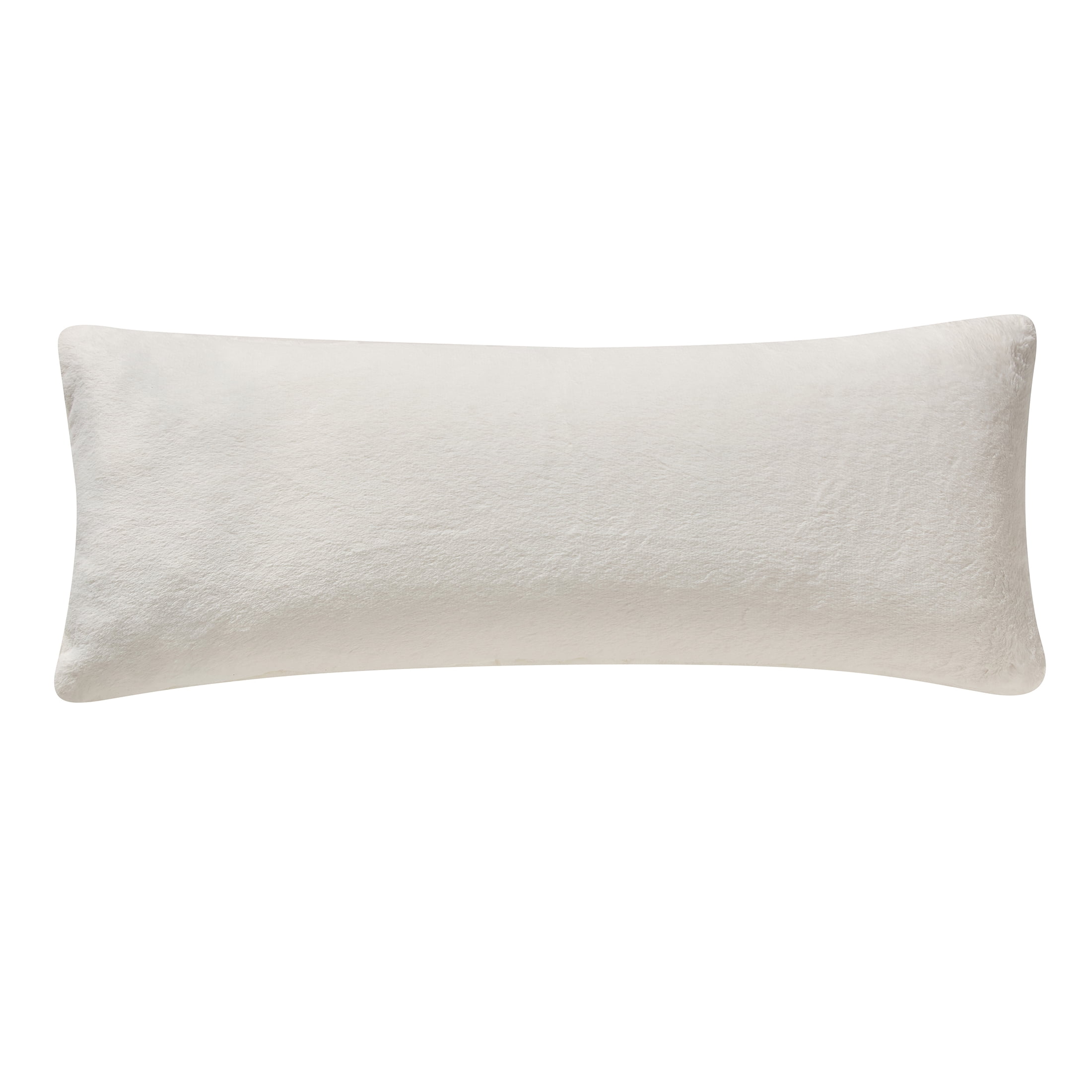 My Texas House 14" x 36" Ivory Carved Faux Fur Decorative Pillow Cover