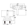 thumbnail image 4 of Mezcladora Para Lavabo 4" Acero Inoxidable Urrea 73Inox plateado 1 Urrea 73INOX, 4 of 6