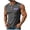 Dark Gray, variant on Antinious Men Stripe Sleeveless Crewneck Summer Button Pocket Tank Tops