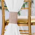 thumbnail image 2 of Efavormart 4 Pack | Blush / Rose Gold Large Rhinestone Mesh Chair Sash Clips, Backdrop Curtain Bands - 5"X10", 2 of 11