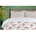 thumbnail image 4 of Ambesonne Ladybug Duvet Cover Sets, Insect on Leaves, 2-King, Peach Charcoal Grey, 4 of 7
