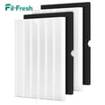 thumbnail image 1 of Fil-fresh 2 Pack 5500-2 Air Purifier Replacement Filter, Compatible with Winix 5500-2, True H13 HEPA Filter & Activated Carbon Filter,  2-Stage Filtration, Replace 116130 Filter H, 1 of 12