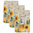 thumbnail image 2 of Yellow Sunflowers Kitchen Towels Set of 3, Elegant Pastoral Floral Daisy Bees Absorbent Dish Towels for Kitchen, Microfiber Hand Towel, Quick Drying Tea Towel for Cleaning Decorative Dishcloths, 2 of 7