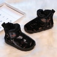 thumbnail image 7 of Ugoldhm Girls Waterproof Snow Boots, Warm Fleece Lined Non-Slip Slip-On Winter Boots with Cute Print, 7 of 7