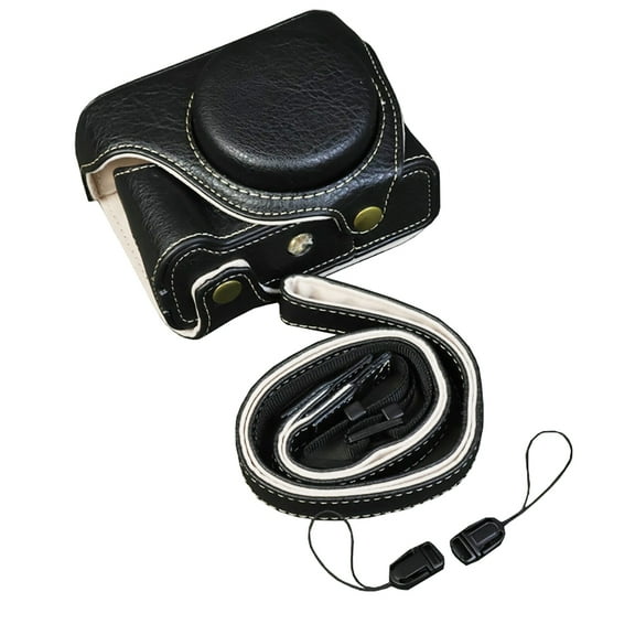GadgetCom Replacement Camera Bag Compatible with Canon PowerShot V1 , PU Leather Protective Cover Case Shell With Strap