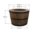 thumbnail image 4 of Sunbeam Wine Barrel Contemporary Composite Fire Pit in Brown Finish, 4 of 4