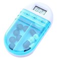 thumbnail image 1 of 1 Uds., portátil, 2/4 rejillas, caja de pastillas con temporizador electrónico inteligente, alarma, temporizador, pastillas, recordatorio, caja de almacenamiento para viajes al aire libre Gao Jinjia LED, 1 of 2