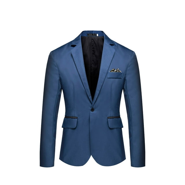 EGNMCR Vestes pour Hommes Mode Homme Angleterre Couleur Unie Décontracté Complet à Simple Boutonnage