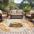 thumbnail image 4 of Large Round Rug 8Ft Washable Non-Slip, Spring Honey Bee Circle Area Rugs for Living Room Bedroom, Watercolor Bee Farmhouse Indoor Floor Mats Carpet Runner for Home Decor, 4 of 8