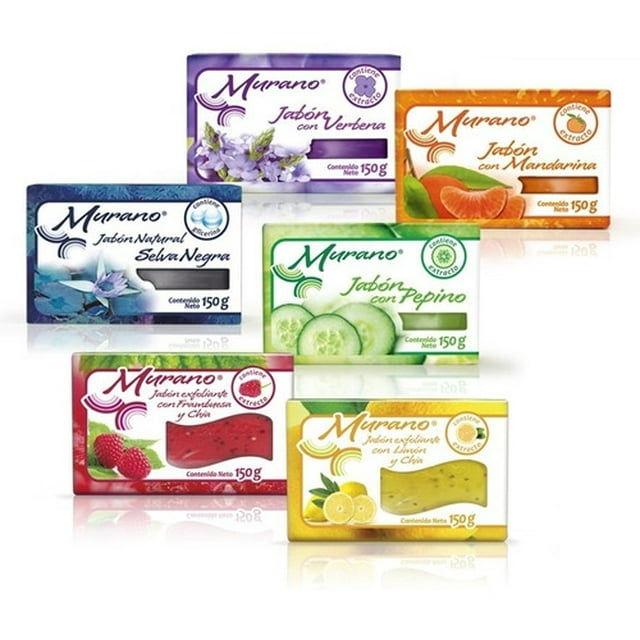Jabón Murano Natural Vegetal Extractos Variedad 24pz 150g Murano Original