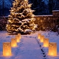 thumbnail image 4 of 10 Pack Hollow Paper Luminaria Bags 10x6 Inch, Christmas Thanksgiving Halloween Cutout Candle Bags for Yard Walkway Pathway Holiday Wedding Decor, 4 of 6