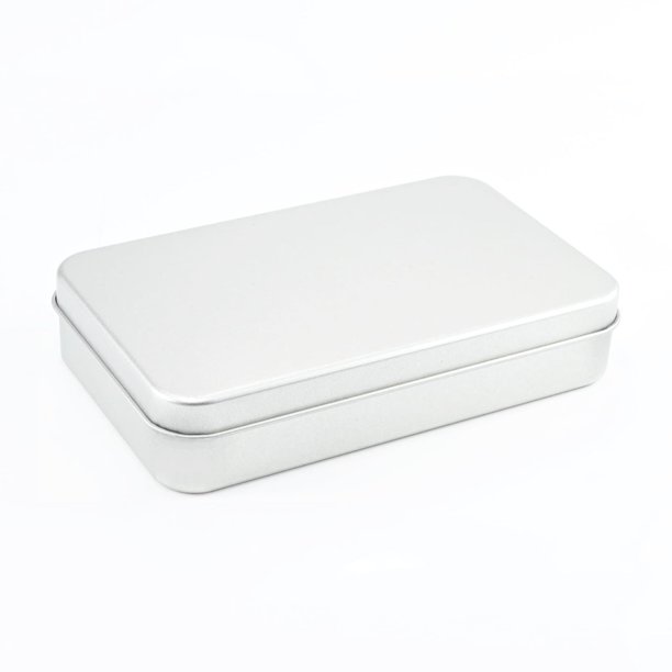 Caja de hierro para embalaje con ventana rectangular, accesorios y piezas, caja de hierro para embalaje general, caja de hojalata
