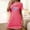 Hot Pink, variant on Short Nightgowns for Women Comfy Black Night dress Rainbow Heart Print Short Sleeve Nightgowns for Women