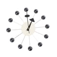 thumbnail image 1 of Reloj de pared con bola redonda, reloj colgante, creativo y divertido, sin tictac, decorativo. bola negra, 1 of 9