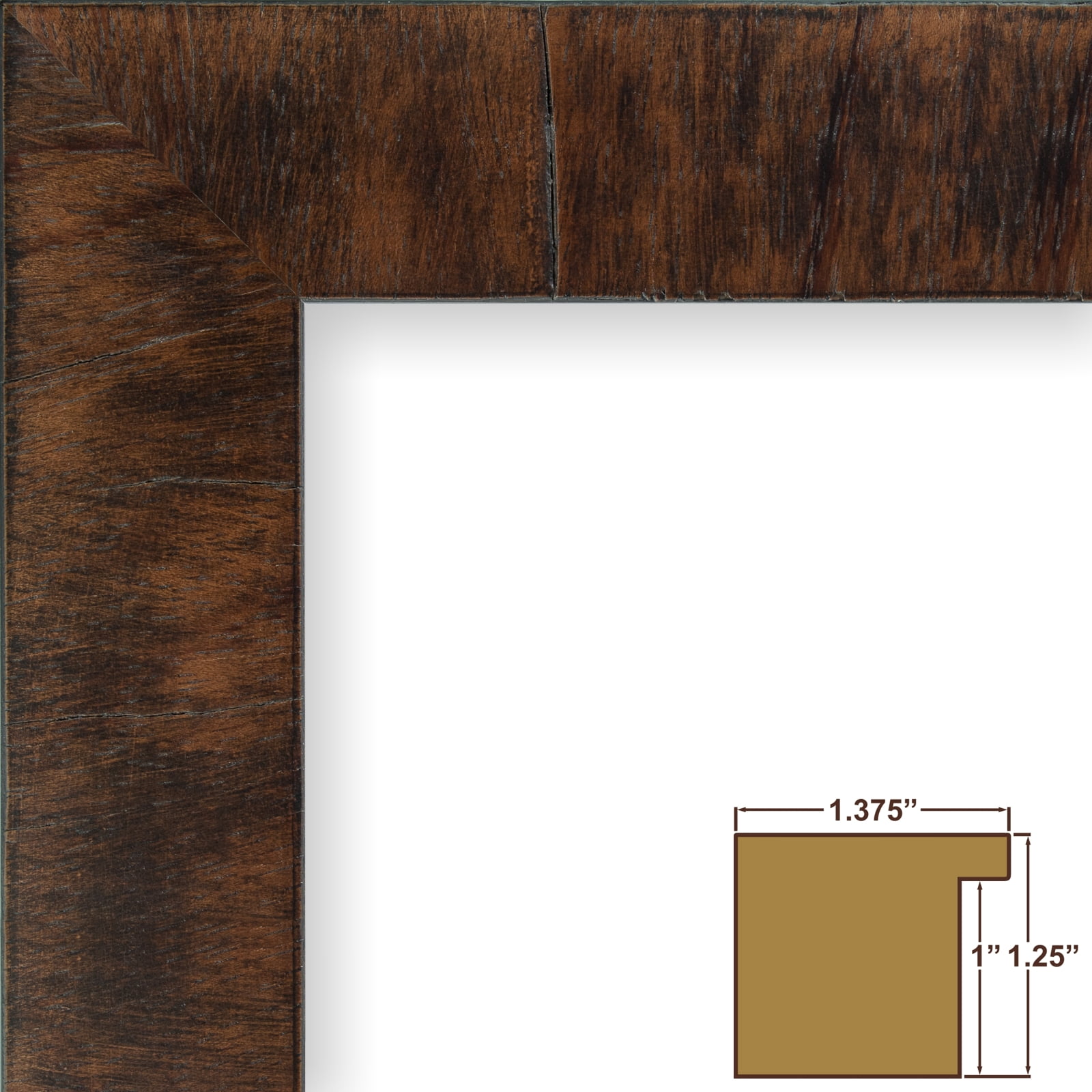 Craig Frames Winston 56, 18x24 inch Picture Frame, Modern Dark Walnut