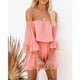 thumbnail image 4 of Ruffle Sleeve Chiffon Romper, Off Shoulder Romper Soft Loose Elegant For Shopping Dating ANGGREK No, 4 of 7