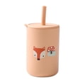 thumbnail image 1 of Vaso de silicona para bebé, para niños, a prueba de fugas, con pajita, antideslizante, para entrenamiento zorros, 1 of 9