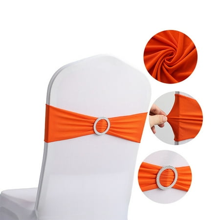 

Shpwfbe room decor Hotel Wedding Banquet Chair Back Cover Free Bow Chair Cover Chair Streamer Elastic Strap