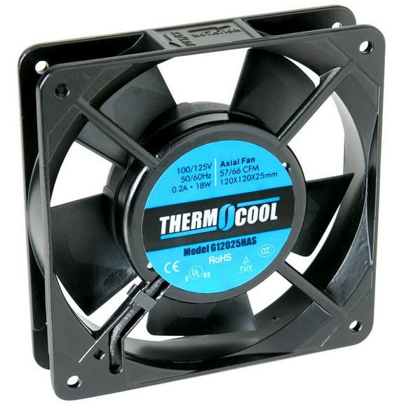 Thermocool 110 VAC Muffin Cooling Fan 120 x 25mm Sleeve Bearing 57 CFM