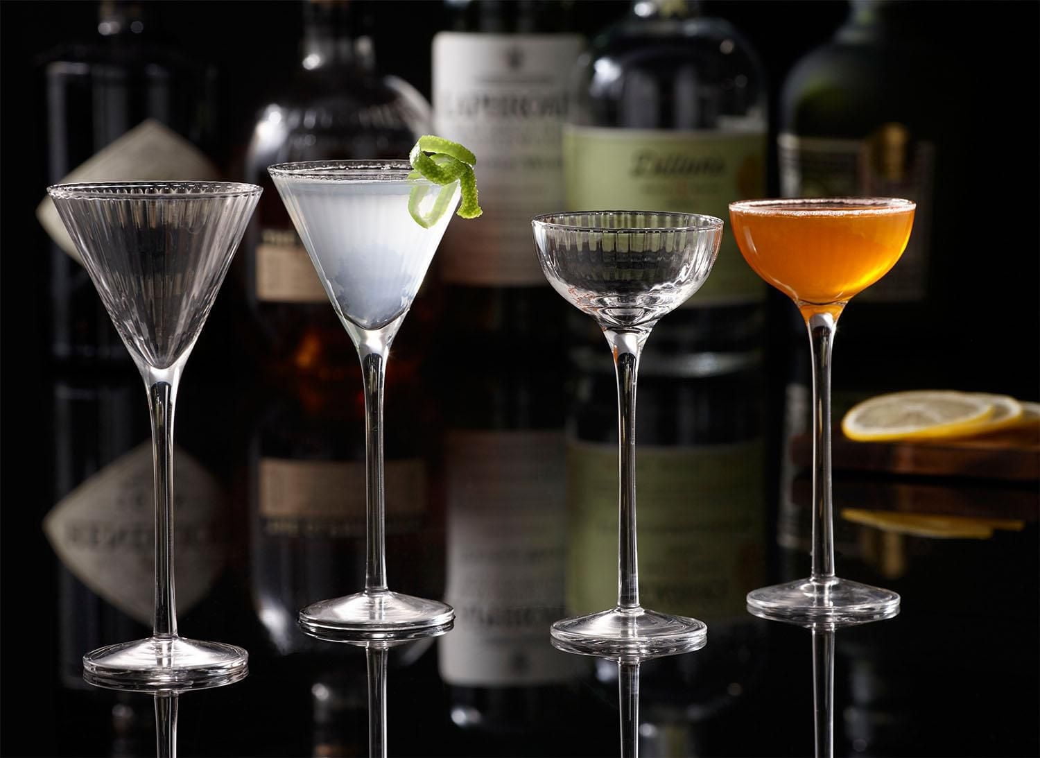 Brilliant Degustation Tall Stemmed Shot Glasses Set of 4 Assorted