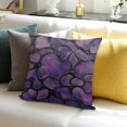 thumbnail image 3 of FCXZI 100% Linen Pillow Covers with Purple Flower Painting for Sofa 18x18in, 3 of 5