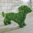 Michellecmm Decorative Peeing Dog Statues in 4 Styles FlockingTopiary Dog Outdoor Decor Green