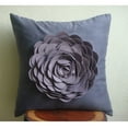 thumbnail image 2 of Cushion Cover, Purple Pillows Cover, Rose Flower Floral Theme Pillows Cover, 18x18 inch (45x45 cm) Decorative Pillow Covers, Square Faux Suede Pillows Covers Couch, Floral - Plum Rose, 2 of 4
