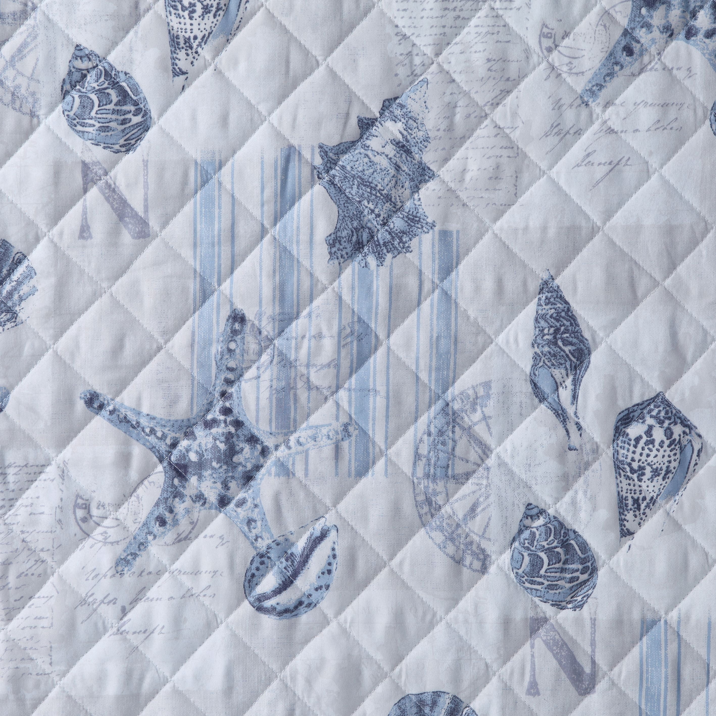 Ocean Postcards Twin size 2-piece Quilt Set