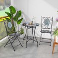 thumbnail image 2 of Costway Ensemble de 4 Chaises Mosaïques pour Patio avec Dossier Décoratif Cadre Robuste, 2 of 8