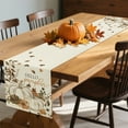 thumbnail image 3 of 1pc Pumpkin Dried Leaves Fall Table Runner Farmhouse Fall Thanksgiving Day Decor for Party Kitchen Dining Home Tablecover Decorations, 3 of 5