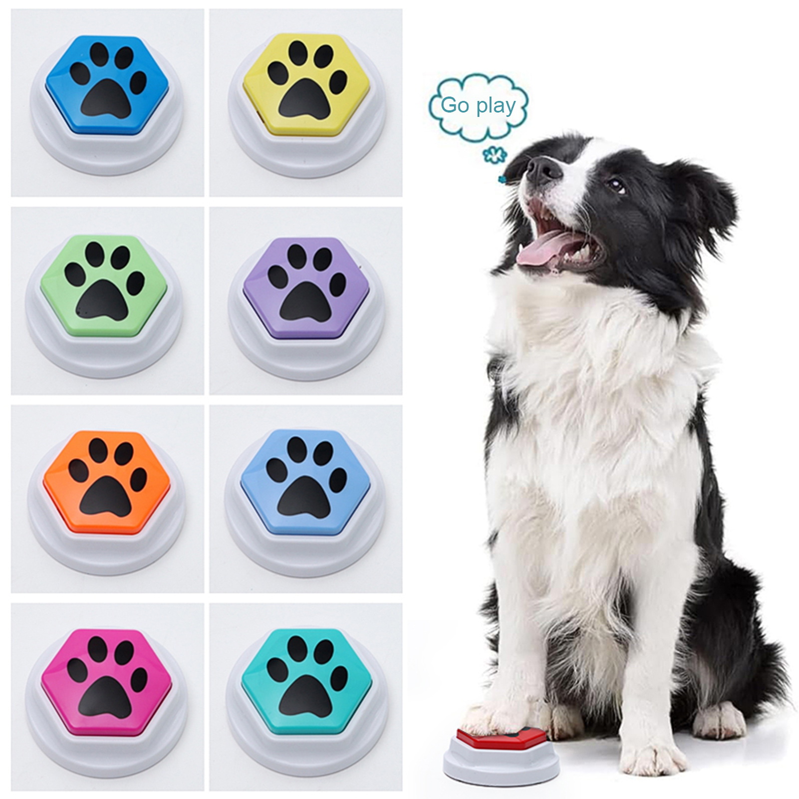 Dog Communication Button Training Button Record Repeat Commands Pet ...