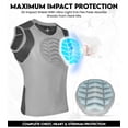 thumbnail image 2 of Exxact Sports Youth Baseball Chest Protector, Sternum Chest Guard, Baseball Chest Protector Youth Softball Chest Protector Girls Youth (Gray, YXL), 2 of 6