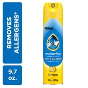 Pledge Clean It Dust & Allergen Multi Surface Cleaner Spray, Spring Cleaning Supplies, Lemon Scent, 9.7 Ounce