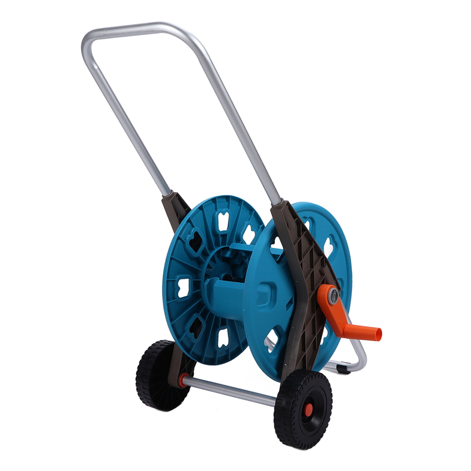BIMZUC G1/2 Garden Hose Reel Cart with 2 Wheels, Heavy Duty Waterpipe Storage Rack Watering Trolley Holds Up to 197 ft / 60m Hose, Portable Garden Hose Organizer for Yard Lawn Pastoral