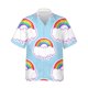 thumbnail image 3 of Camisetas con la bandera del arcoíris LGBT para hombres y mujeres, camisetas con estampado 3D, personalidad, solapa fresca, botón único, blusas de verano de manga corta, 3 of 5