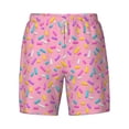 thumbnail image 4 of Lsque Mens Swim Trunks Pink Donut Pattern - Bathing Suit Compression Liner - Beach Swim Shorts Swimwear - (S-3XL) - Stretch Quick Dry -Medium, 4 of 9
