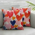 thumbnail image 3 of Awypu Valentines Day Love Heart Throw Pillows Cover Pink Valentine's Pillow Covers Mothers Day Wedding Decorative Pillow Case Gift for Girls Women Outdoor Bedroom Couch Sofa Decor, 3 of 5