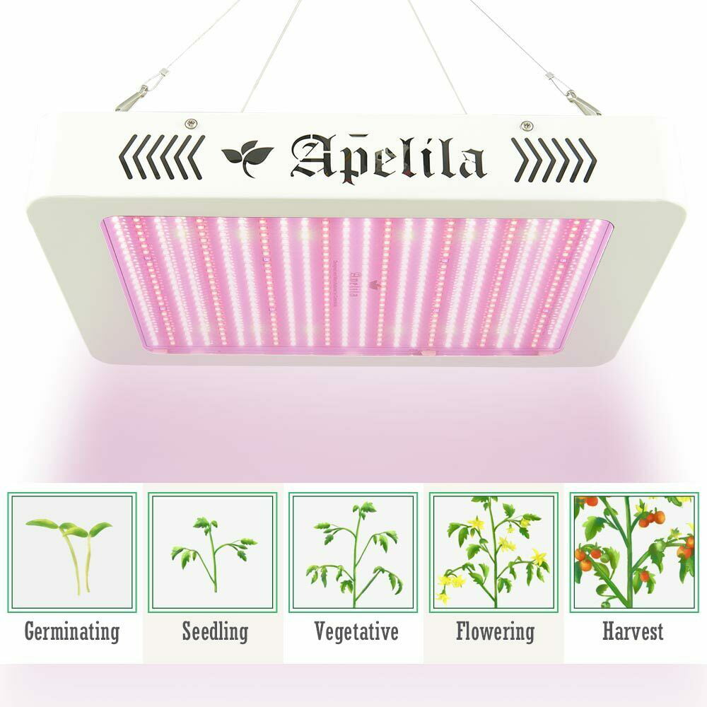 ManLong 36W Full Spectrum Plant Lighting Fixtures Grow Lights Panel Aluminum Made with UV/IR for Seeding Veg Led Grow Light Flowers and Hydroponic Plants