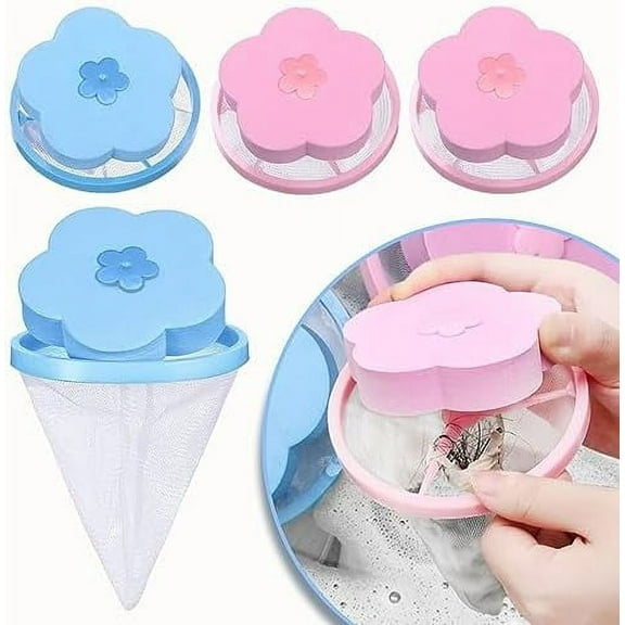 4pcs-Reusable Household Filter Washer Trap Net Pouch,pet Hair Remover for Laundry,Dog Hair Remover for Laundry,Lint Catcher for Laundry,lint Catcher for Washing Machine,Hair Catcher Washer Machine