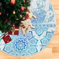thumbnail image 5 of FMSHPON Blue Paisley Elephant Xmas Christmas Tree Skirt Stand Mat for Holiday Party Decoration Indoor Outdoor 36 inches, 5 of 6