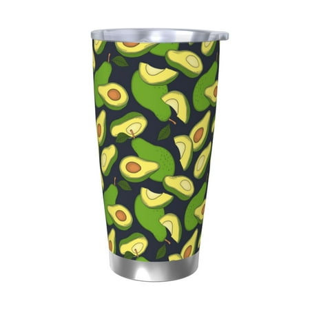 

Junzan Fresh Avocado for 20oz Stainless Steel Insulated Car Cup with Spillproof Lid - Insulated Coffee Mug Thermal Cup-Without Straw