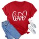 thumbnail image 4 of RKSTN Valentine's Day T Shirts for Women Cotton Oversized Crewneck Heart Graphic Print Short Sleeve Shirt Pullover Tops Womens Casual Valentine Print Round Neck Regular Fits Comfy Summer Tee Shirts, 4 of 8