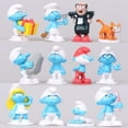 thumbnail image 1 of 12pcs Smurf Doll Cartoon Anime Doll Toy Gift, 1 of 1