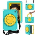 thumbnail image 2 of Feishell Case for Amazon Fire 7 (12th Generation) 2022 with Built-in Screen Protector,Shockproof Rugged 360 Rotatable Folding Handle Kickstand Kids Friendly EVA Case Cover with Shoulder Strap,Mint, 2 of 8