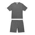 thumbnail image 3 of DAKIMOE Womens Pajamas 2 Piece Lounge Sets for Women Ribbed Knit Matching Outfits Loose T-Shirt and Bodycon Biker Shorts Sleepwear Sweatsuits S-XL, Dark Grey, M, 3 of 8