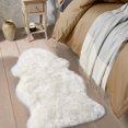 thumbnail image 1 of shiyou-Faux Fur Rug, White Small Area Rugs, Ultra Soft Fluffy Fur Shag Rug for Nursery, Living Room Chair Cover Washable 2 x 3 Ft, 1 of 4