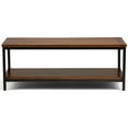 thumbnail image 3 of Simpli Home Skyler 48 inch Wide Solid Mango Wood Industrial Coffee Table in Dark Cognac Brown, 3 of 7
