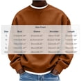 thumbnail image 3 of Crewneck Sweatshirt Nelozsy Men's Solid Color Crew Neck Loose Long Sleeve Comfortable Hoodies Sweatshirts Tops Brown XL, 3 of 5