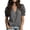 Z115 Dark Gray, variant on Womens Flutter Sleeve Blouses Elegant V Neck Ruffle Trim Shirts Comfortable Loose Fit Summer Boho Tops Khaki,M